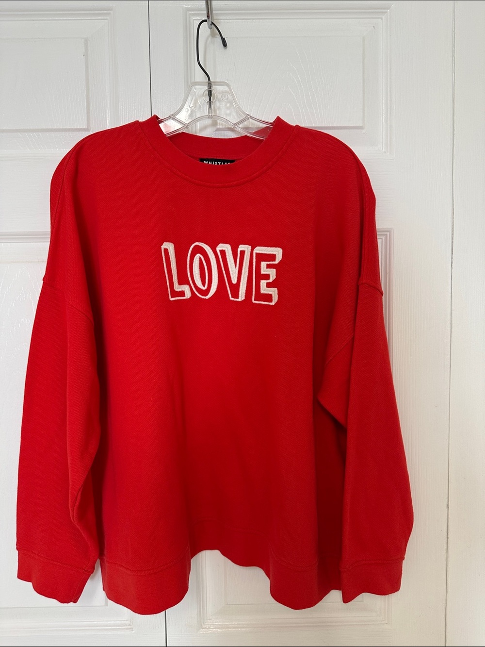 EUC Whistles LOVE Red Sweatshirt